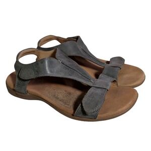 Taos The Show Sandals Womens Size 9 Blue Leather Bohemian Boho Beach 21207